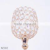 Top Selling Crystal Candle Holder With Metal Plated Candlestick for Home Wedding Decorative Romantic Candle Stand Free Shipping thumbnail-3