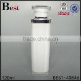 Unique Square Lotion Bottle Empty 30ml 60ml 120ml Acrylic Cosmetic Cream Bottle Pearl White Color High Quality Luxury Bottle thumbnail-1