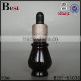 7ml Cosmetic Serum Dark Black Glass Dropper Bottle With Special Design thumbnail-4