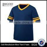 Young Man Sleeve Stripe Jersey Customize Contrast Color 1X1 Rib Knit V-Neck Collar Tee 50% Polyester 50% Cotton Material Jersey thumbnail-1