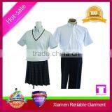Custom Top Quality Blank Cheap School Girls Sex Uniform by Clothing Manufacturer