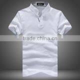 Custom Latest and New Summer Style Solid Colour v Collar Polo Men Shirt Wholesale for Sale