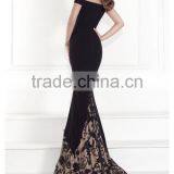 2016 Off The Shoulder Prom Dresses Stretch Spandex & Tulle With Beading thumbnail-3