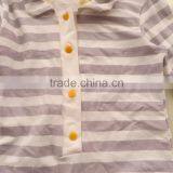 DYJ-130 Fancy Baby Ruffle Rompers With Yellow Pocket Design Wholesale Clothing Baby Boutique Cotton Jumpsuit thumbnail-2