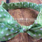 Latest Fancy Elastic Soft Stripe Cotton Bow Tie Custom Children Headband Rabbit Ears Bowknot Hair Tie Headband thumbnail-4