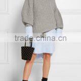 High Quality Turtle Neck Oversized Cashmere Sweater Women's thumbnail-3