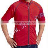 Red Short Sleeve Rash Jacket for Men thumbnail-1