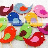 10 Handmade Felt Bird Cupcake Topper Cake Decorations Birthday Baby Shower thumbnail-2