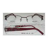 Black / Purple Optical Frames For Women , Stainless Steel Half Frame , Demo Lens thumbnail-1