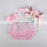 2015 Baby Cloth Bloomer Set With Shoes Headband for One Set