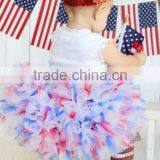 Hot Sale Infant Girl Chiffon Skirt Sleeveless Girls Party Dress July 4th Baby Summer Fluffy Dress