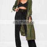 Hotsales Nice Army Green Fashion Pant Design Coat for Ladies Long Style Coats Parka thumbnail-3