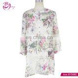 2017 Premium Popular Style Ladies Fashion White Cotton Tops