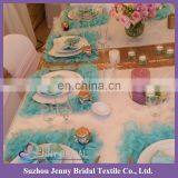 NP018C Turquoise 3d Organza Ruffles Kids Placemats for Dining Table thumbnail-3