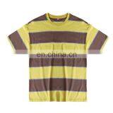 New Short-sleeved Cotton Round Neck Large Striped Short-sleeved Men's T-shirt Loose Shoulder Navy Style Shirt thumbnail-4