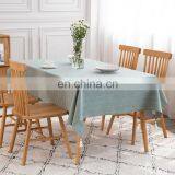 Cheap Price 100%Cotton Yarn-dyed Table Cloth Indoor Kitchen Table Cloth With Tassels thumbnail-7