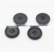 Round Stocklot Buffalo Horn 4-hole Laser Engraved Resin Button