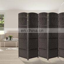 Black Outdoor Indoor Folding 6 Panel Removable Room Divider