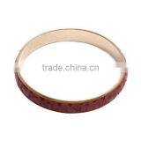 Girls Gold Leather Bangles