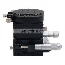 80x80mm Crossed Guide Rail SEMXYZR-80 XYZR 4-Axis Micrometer Linear Stage Manual Linear Stage thumbnail-3