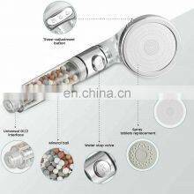 Best Tiktok Stainless Steel Water Saving Mineral Power Stone Filter High Pressure Rain Shower Head Handheld Shower thumbnail-4