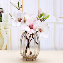 Wholesale Cristal Nordic Wedding Garden Home Decorative Creative Round Modern Clear Crystal Glass Pot Flower Vase thumbnail-3