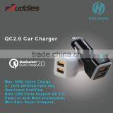 Qualcomm Certified Quick Charge 2.0 Dual QC 2.0 USB Ports Car Charger for Samsung Galaxy S6/S6 Edge/Note 4/Note 5