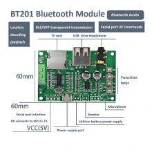 BT201 Bluetooth Audio Module Dual Mode 5.0 Lossless Audio Power Amplifier Board Supports TF Card U Disk BLE SPP UART Transparent Trans Base on KT1025 thumbnail-5