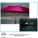 Semi Automatic Solid Color 3 Foldable Umbrella