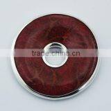 Red Sponge Coral Slide On Pendant Sterling Silver Frame thumbnail-1