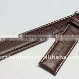 crocodile genuine leather strap brown