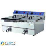 Counter Top Fast Food Restaurant Fryer With Valve and Deep Oil Filter for Potato Chips and Fish (SY-TF216V SUNRRY) thumbnail-2