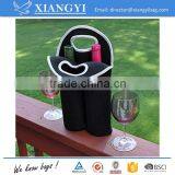 Durable Neoprene Two Bottle Wine Carrier Tote Bag