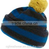 High Quality Pom Pom Cheap Custom beanie hat / knit hat / custom pom pom knit hat