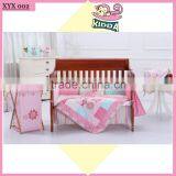 100%Cotton Crib Bedding Happy Birds Baby Girl Bedding Set