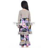 Wholesale Clothes High Quality Cotton Girls Ruffle Pant Set thumbnail-2
