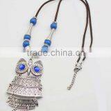 Hot Sale Rope Chain Owl Pendant Necklace thumbnail-4