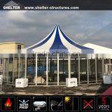Blue and White PVC Fabric Polygonal Style Multi-sides Event Dome Tent With Glass Wall thumbnail-1