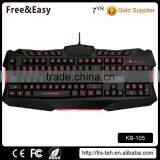 Multimedia Colorful Led Backlit Ergonomic Computer Keyboard thumbnail-2