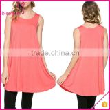 Comfortable and Loose Fitting Sleeveless A-line Blank Western Tunic Designs