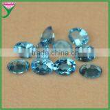 High quality machine cut oval blue topaz natural stone jewelry with natural stones