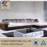 Long Sofa With Striated Back Cushions