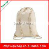 Factory Custom Eco-friendly School Sport Backpack Cotton Drawstring Bag thumbnail-1