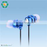 high quality 3.5mm plug in ear metal earphone