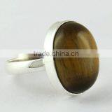 Huge !! Bezel Setting Tiger's Eye 925 Sterling Silver Ring, Silver Jewelry, Wholesale Silver Jewelry thumbnail-1