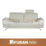 Chinese Adjustable Headrest Leather Sofa White thumbnail-1