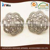 Fancy Hollow Clip Zinc Alloy Metal Buttons