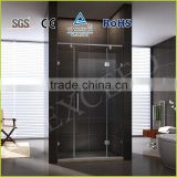 Straight shape frameless with high-end hardware shower screen EX-413