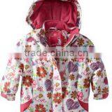 Baby-Girls Floral Print puffer coat