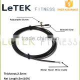 Jump Rope - Crossfit, MMA, Boxing Lightweight Long Ballistic Handles, Adjustable Length Cable and Dual Bearings - 100% Lifetime thumbnail-6